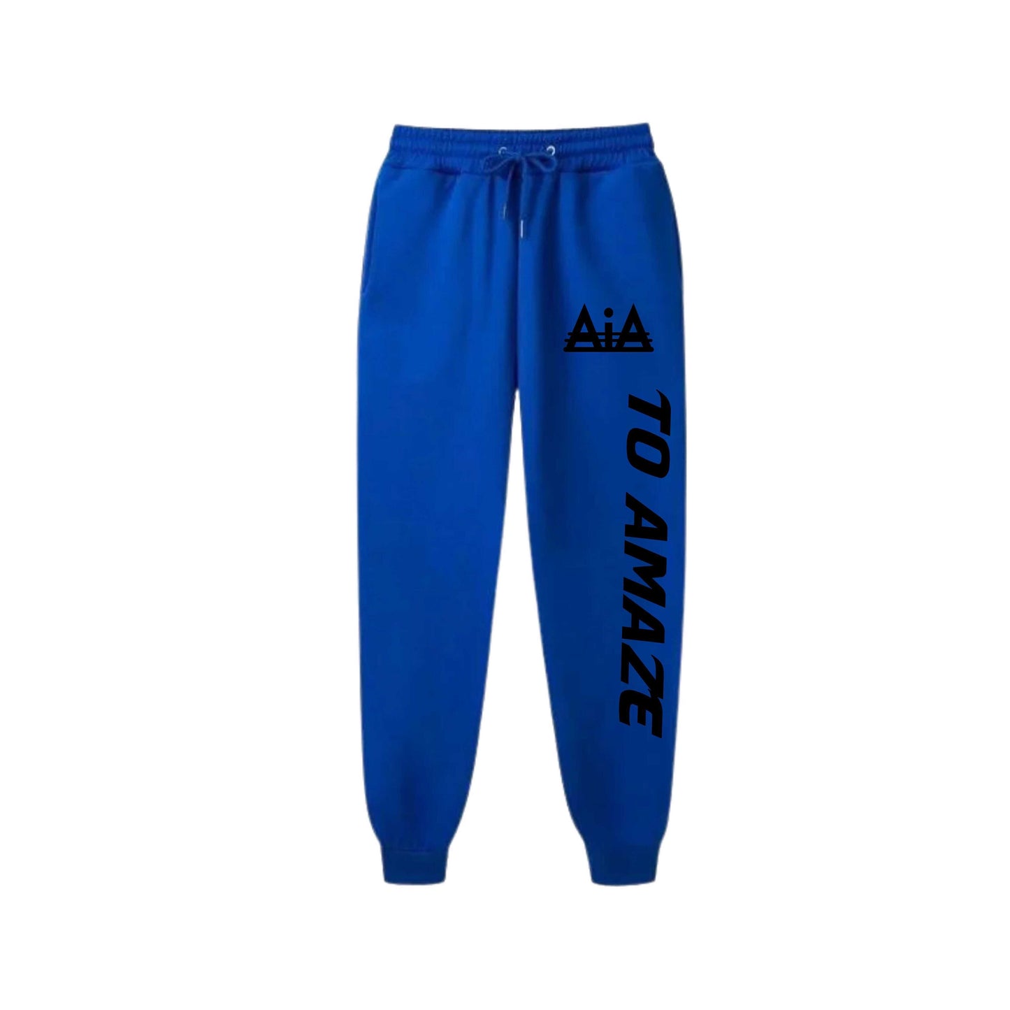BLUE/Black jogger-suit bottom