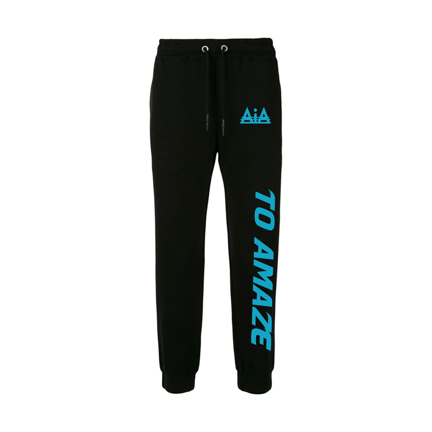 BLACK/BABYBLUE joggersuit bottoms