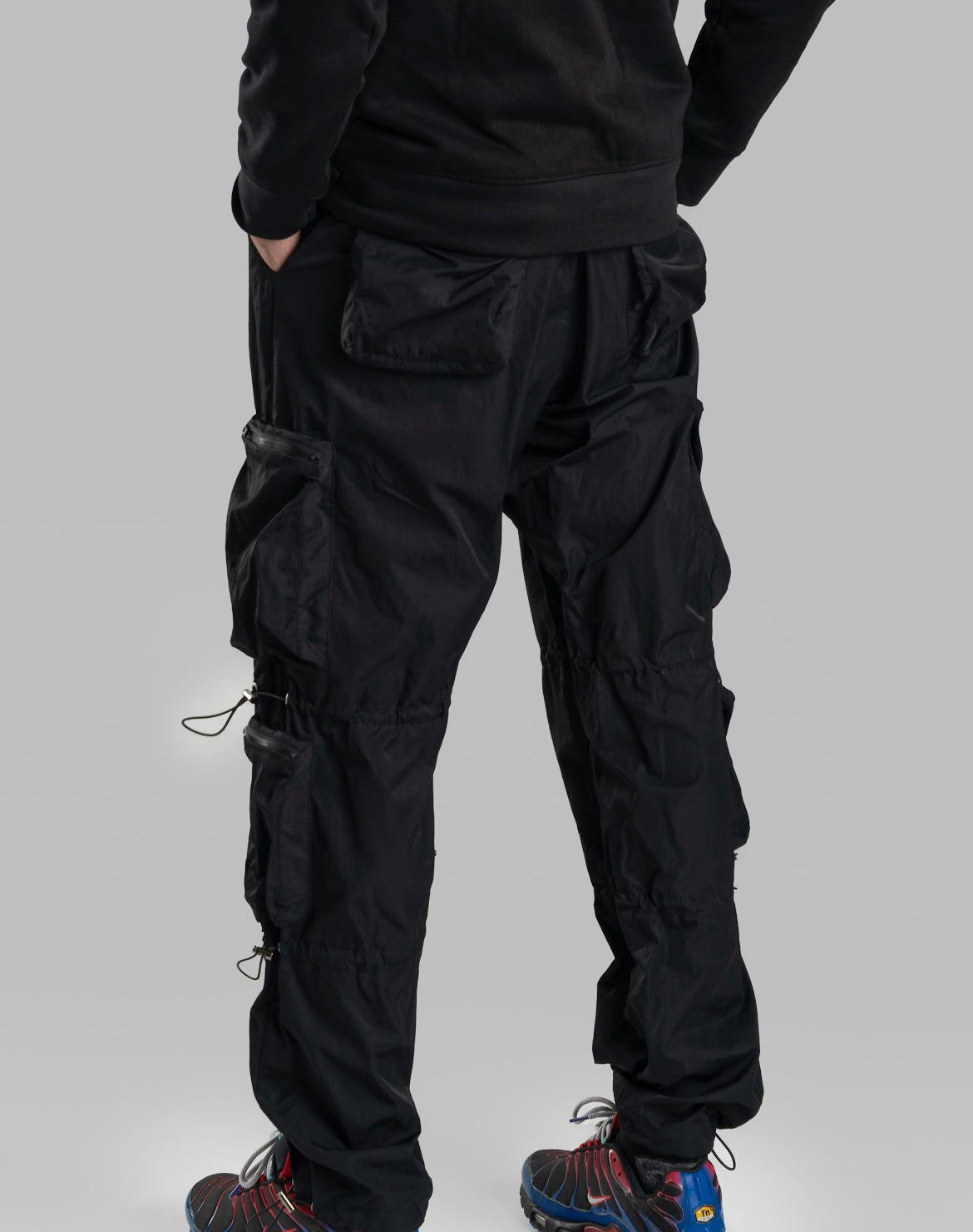 Black/Red cargo pants